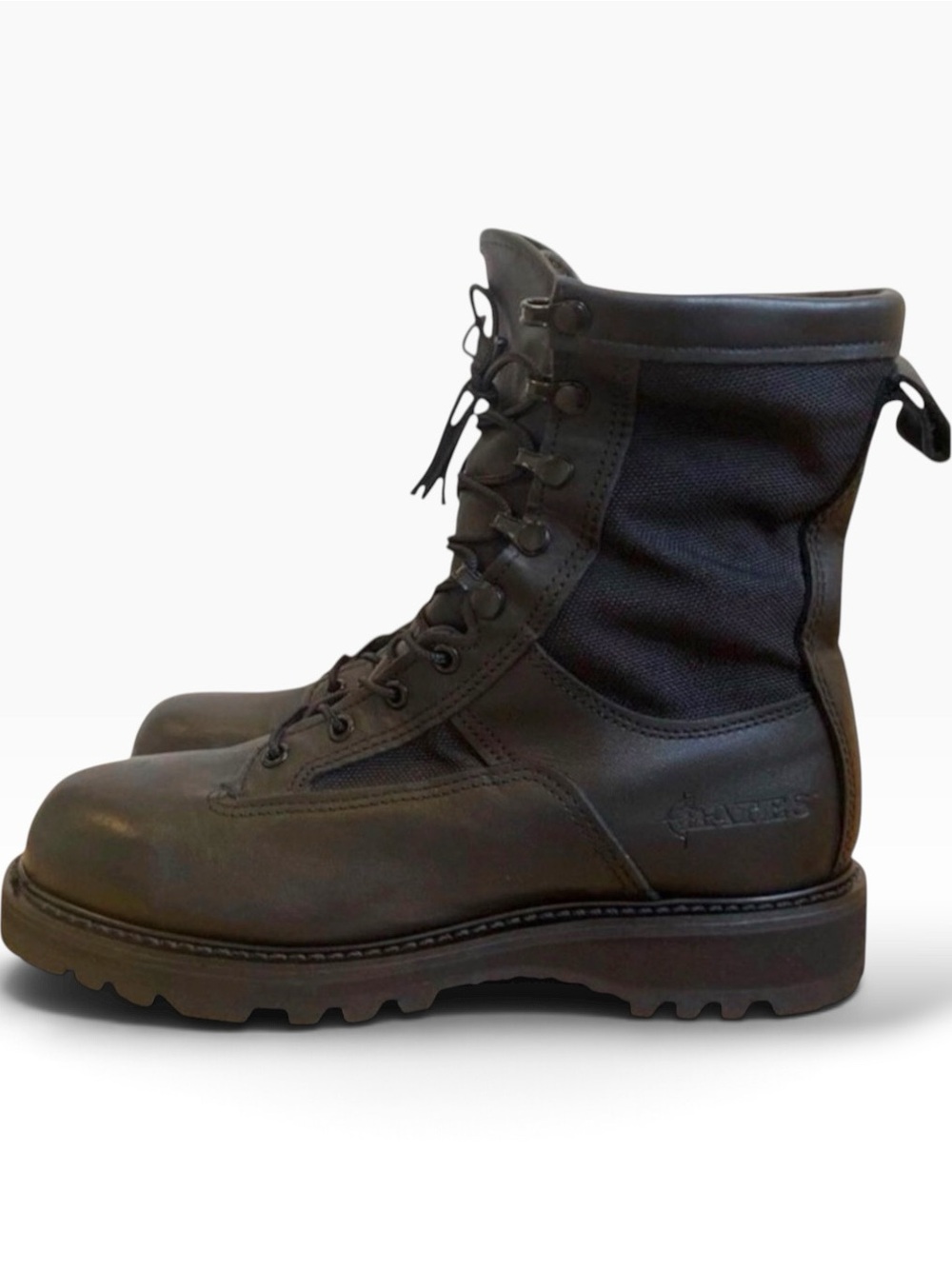 Bates tactical combat high boots gore-tex side zip & lace up closure 7.5